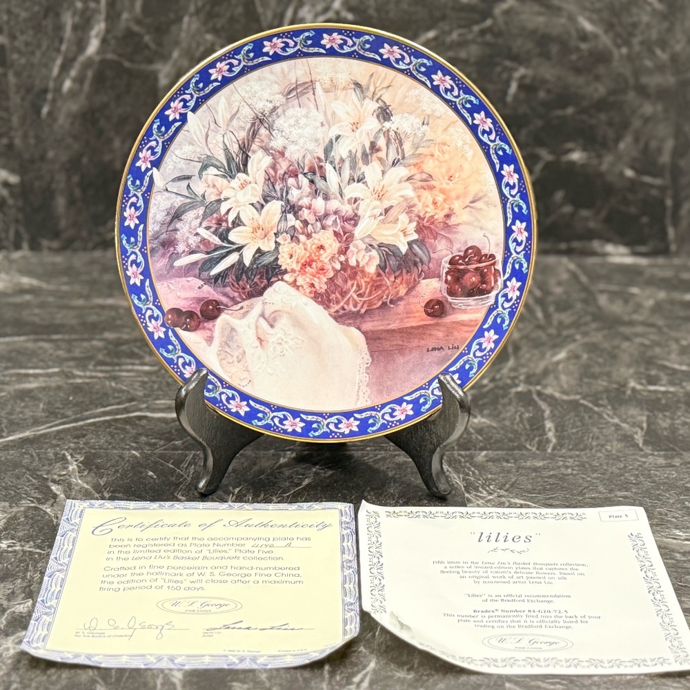 W.L. George “Lilies” by Lena Liu Collector Plate